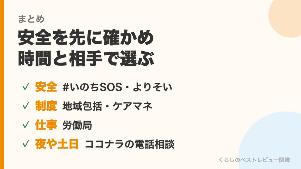 介護の悩みの相談先まとめ