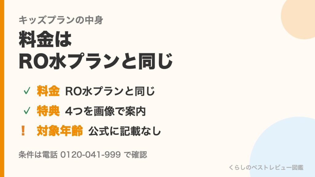 キッズプランの中身
