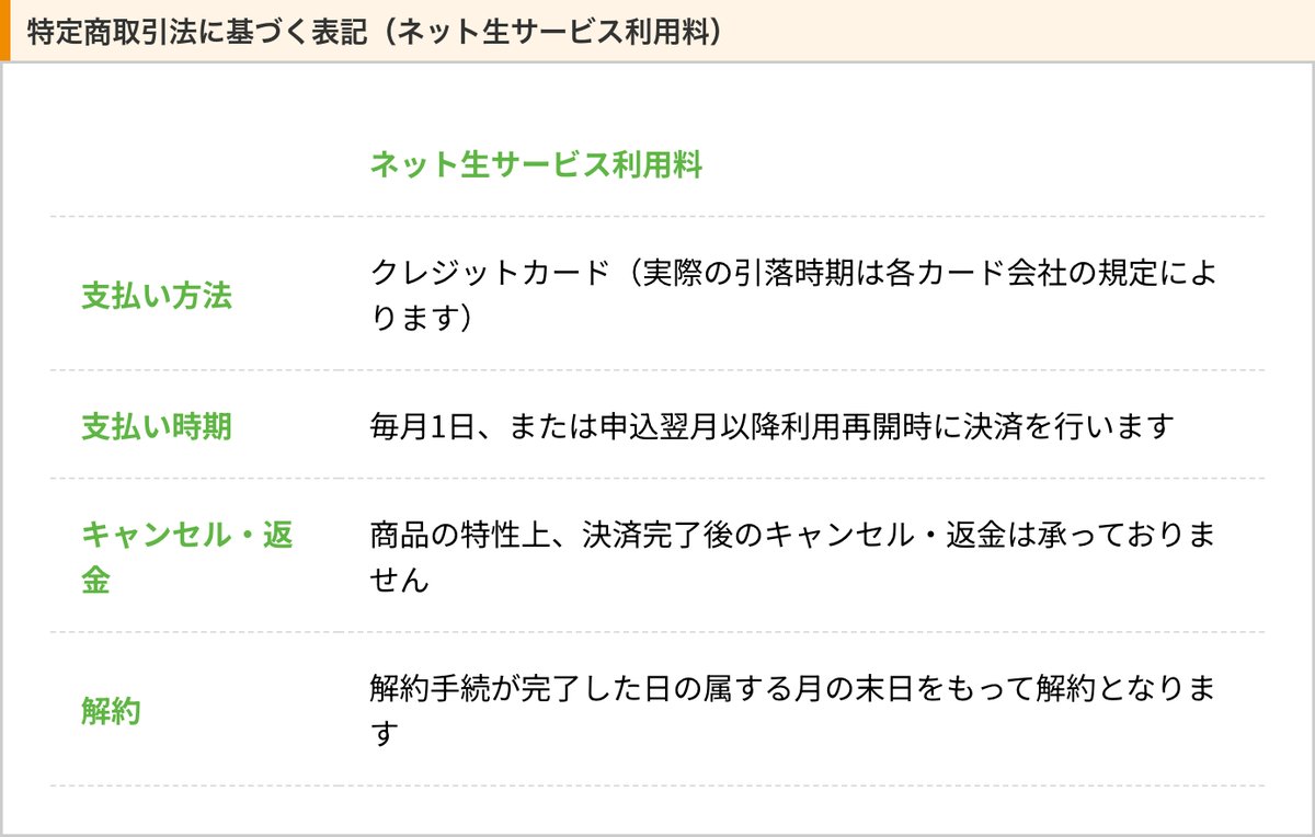 そろタッチの特定商取引法に基づく表記（支払いはクレジットカード・決済後の返金なし・解約は手続き完了月の末日）