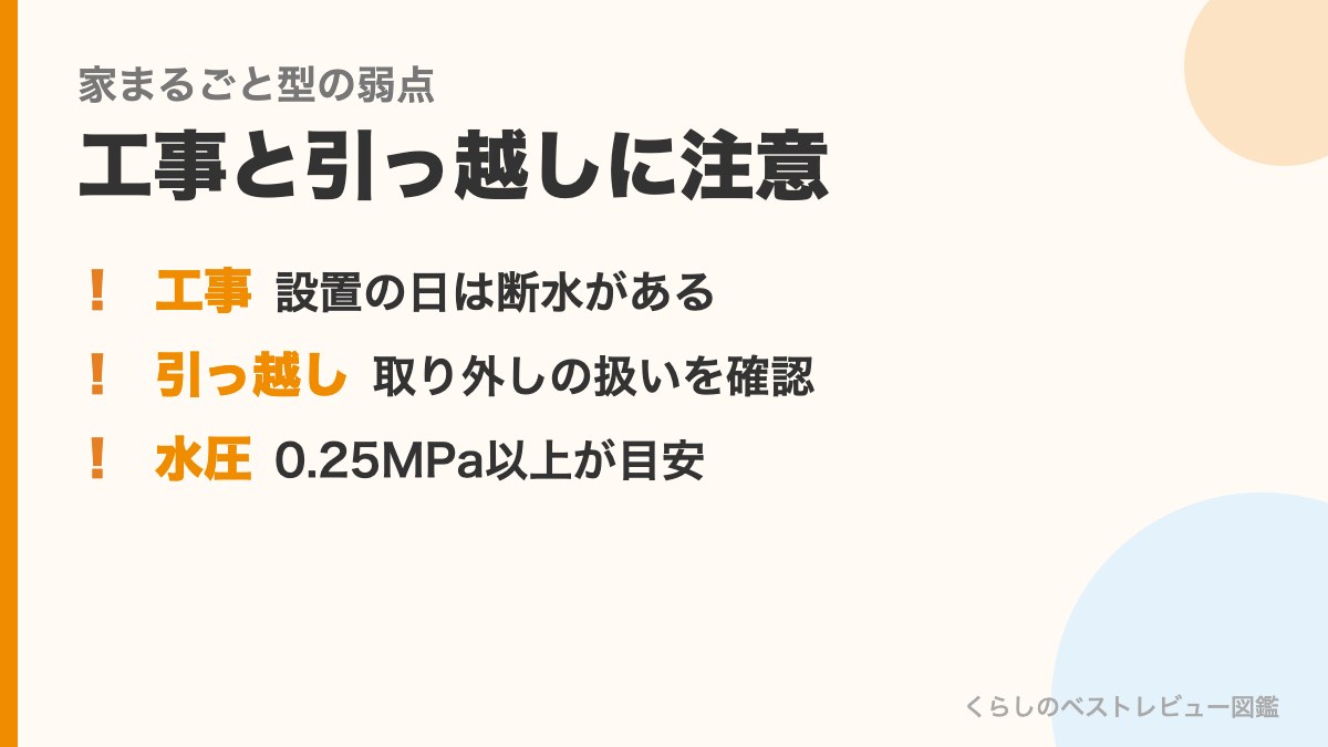 家まるごと型の弱点
